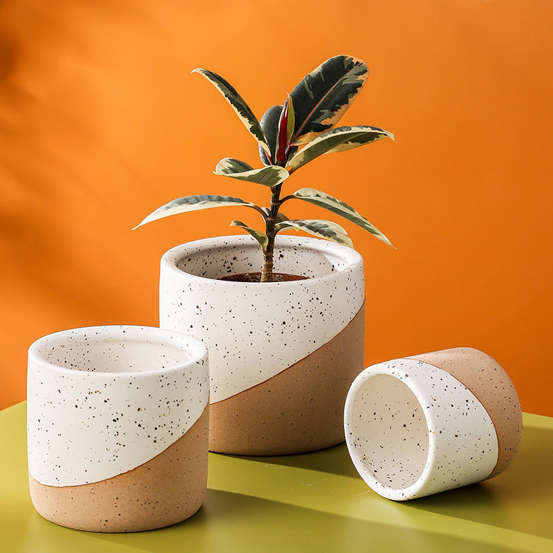 Ceramic Sesame Glazed Planter