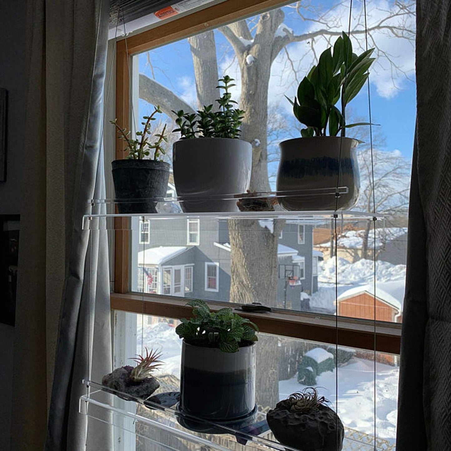 Hanging Acrylic Plant Shelf